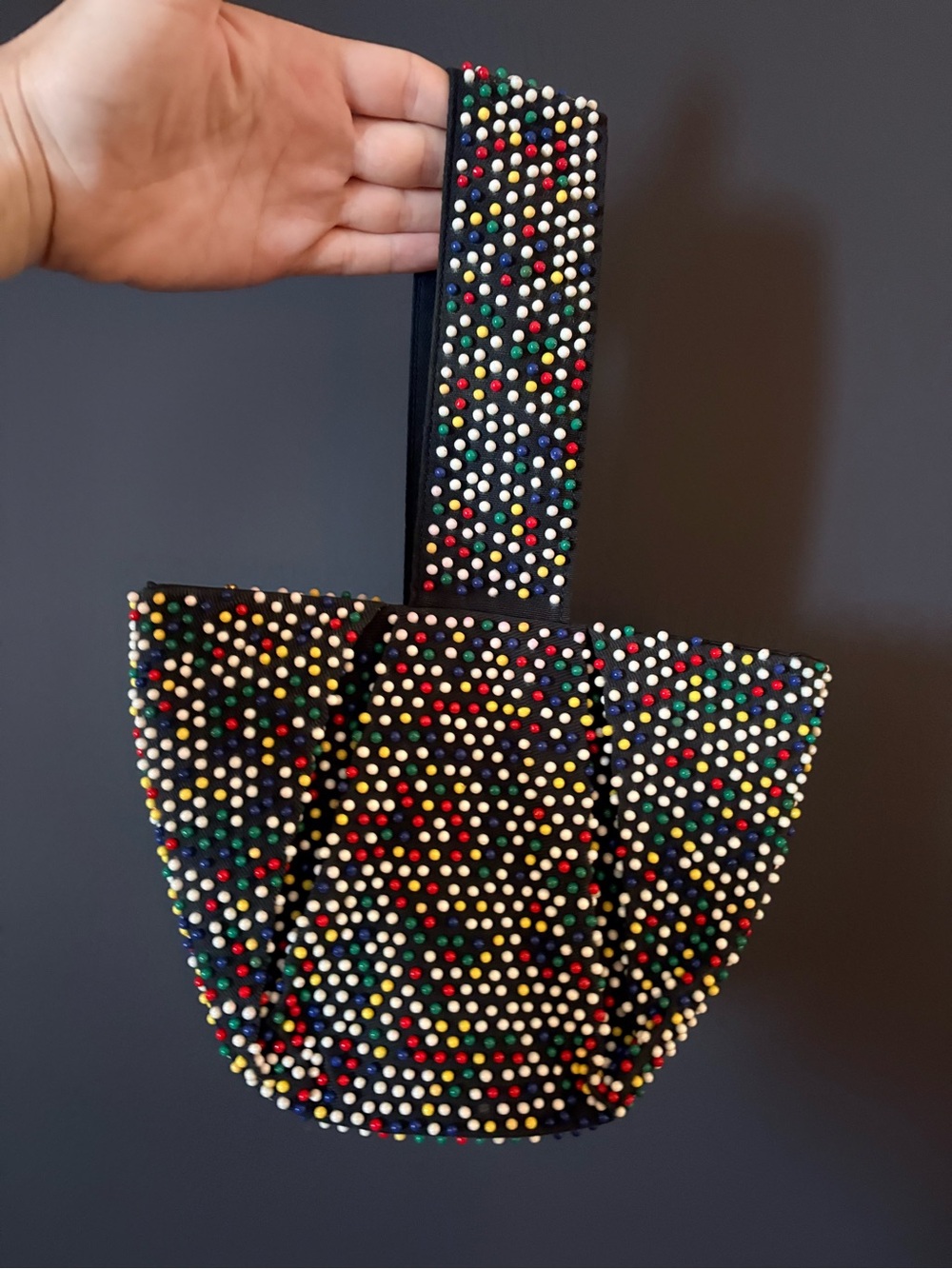 Vintage 1960s Small Beaded Handbag Purse